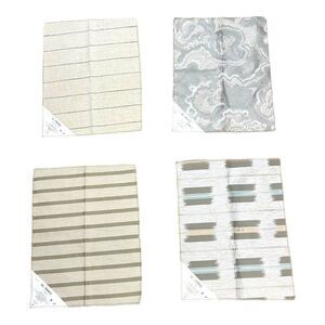 Textured Fabric Swatches Lot Kaufman  Grey Beige Blue Crafts Pillows Quilting